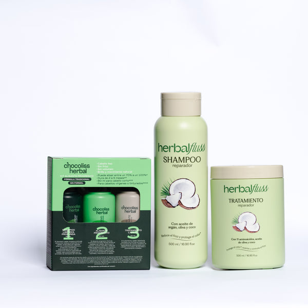 Combo liso y nutritivo cabello largo